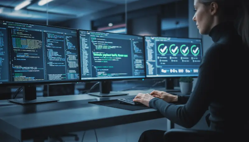 Entwickler testet Website auf Barrierefreiheit mit WAVE und axe DevTools