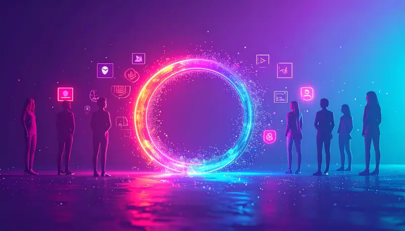 Content Marketing Konzept - Magnet zieht Kunden an durch wertvolle Inhalte